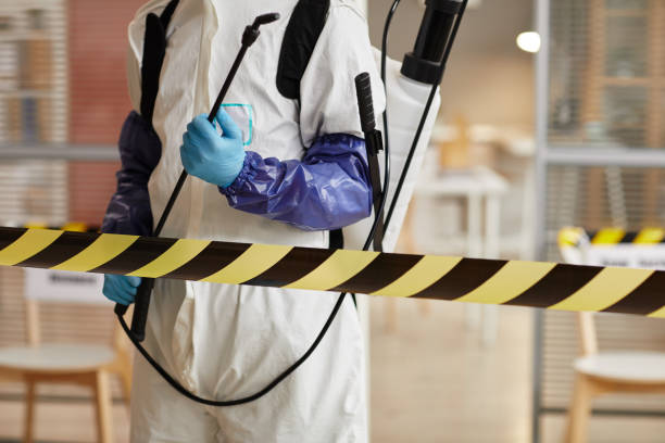 Professional Biohazard Cleanup technician working in Center Ossipee, NH